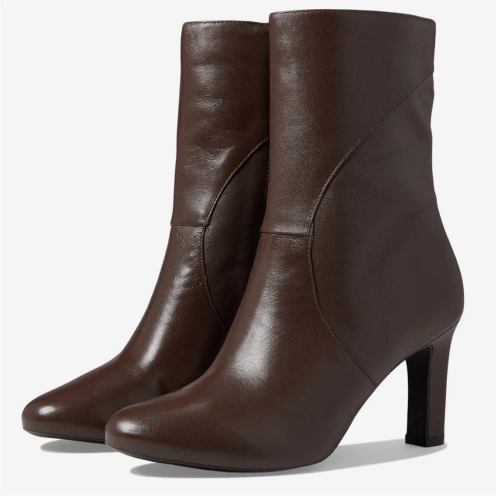 Naturalizer Harlene Bootie Brown Leather Boots 8M